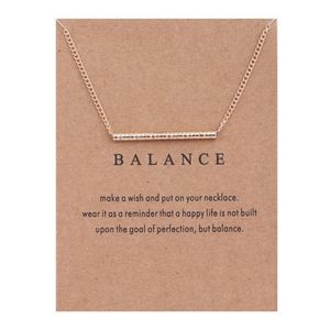Balance Bar Gold Wish Necklace NWT Minimalist